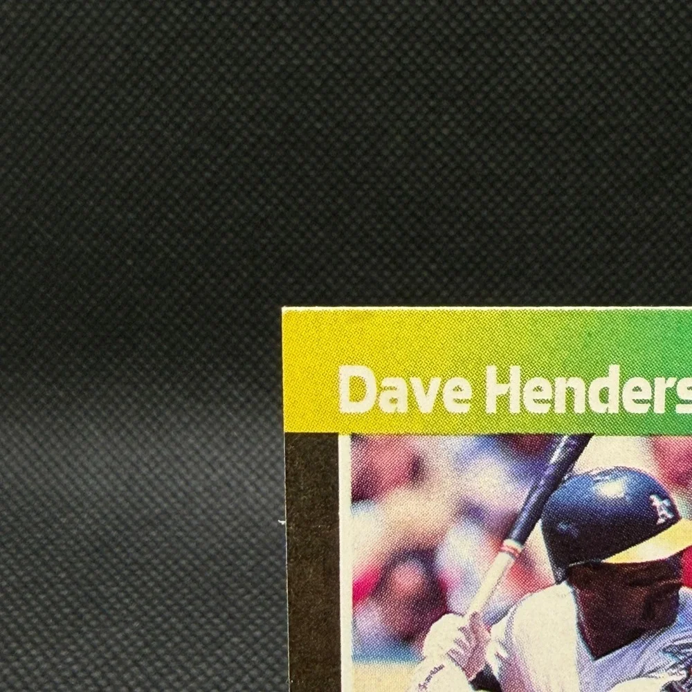 Dave Henderson 1989 Donruss #450c Error Card Leaf Inc No Period Athletics NM